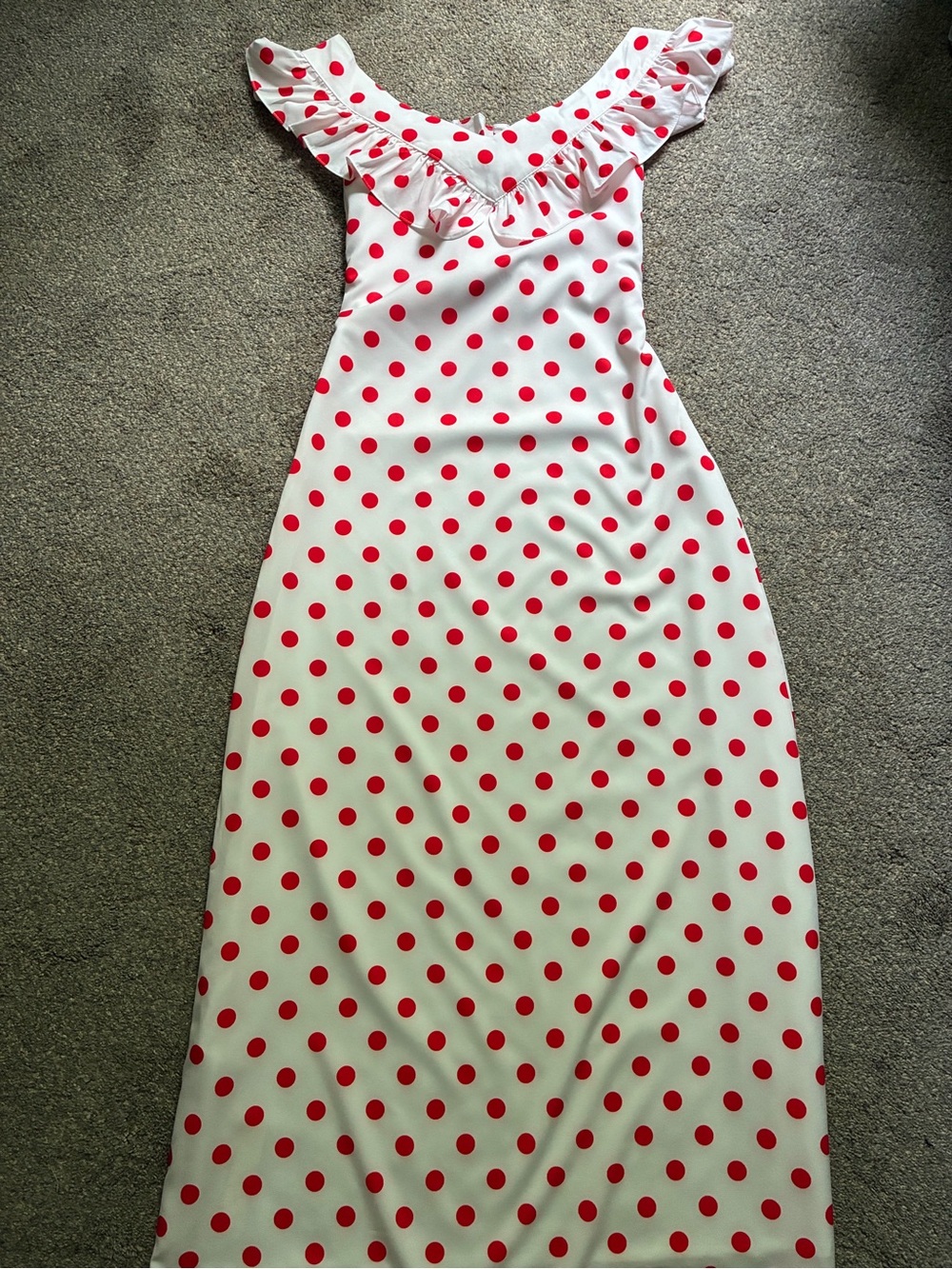NWT 70s Style Off-Shoulder Maxi Dress (S)